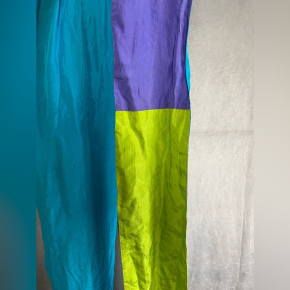 GORGEOUS vintage cerulean blue 80s jumpsuit size small/medium - Picture 4 of 11